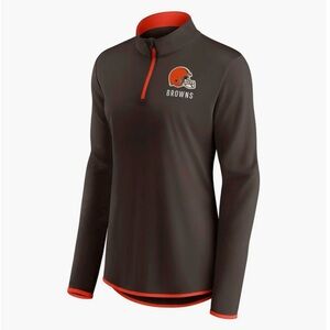 Fanatics Cleveland Browns Womens  1/4 Zip Long Sleeve Pullover‎ Size 2X
